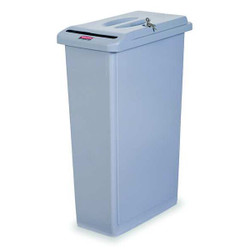 Rubbermaid Commercial Confidential Waste Container,Gray,23gal. FG9W1500LGRAY