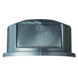 Rubbermaid Commercial Trash Can Top,Dome,Swing Closure,Gray FG264788GRAY