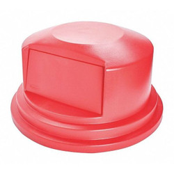 Rubbermaid Commercial Trash Can Top,Dome,Swing Closure,Red FG265788RED