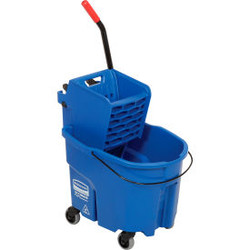 Rubbermaid WaveBrake 2.0 Side Press Mop Bucket & Wringer Combo 26-35 Qt. - Blue