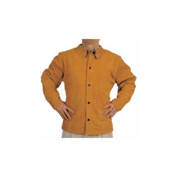 Split Cowhide Leather Welding Jacket, X-Large, Golden Brown