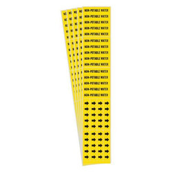 Brady Pipe Marker,Non-Potable Water,PK5 7203-3C-PK