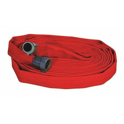 Kuriyama Fire Products Fire Hose,50 ft,Red,Rubber GHI25ARMTEX50NB
