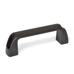 J.W. Winco Pull Handle, Black, Polypropylene 6382050