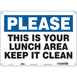 Condor Safety Sign,10 in x 14 in,Polyethylene 468W01