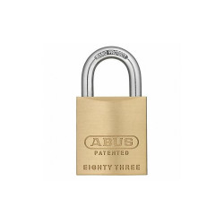 Abus Keyed Padlock, 59/64 in,Rectangle,Gold 83/45 RK KD-100