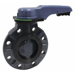 Asahi Valve,Wafer,PVC,2" Pipe Sz,Lever Handle 1728020