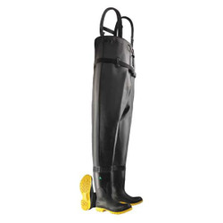 Dunlop Chest Wader,Men's,11,Steel,Black,PR 8686700