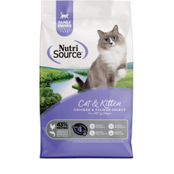 NutriSource 4 Lb. Chicken & Salmon Grain Free Dry Cat & Kitten Food 30052