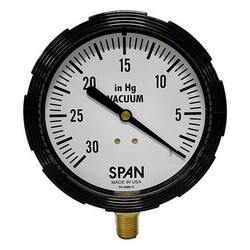 Span Vacuum Gauge Certified 0-30 InHg LFS310-30"HG-G-QC-CERT