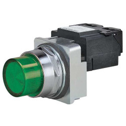 Siemens Pilot Light, Green, 30mm, Incandescent 52PL4E3