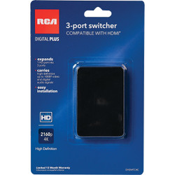RCA 1 HDMI Port to 3 HDMI Port Switcher Adapter DHSWITCHE