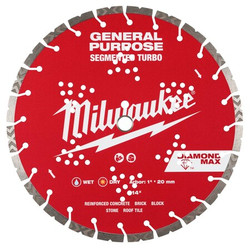 Milwaukee Tool DiamondSawBlade,Diam:14",Arbor:1" 49-93-9014