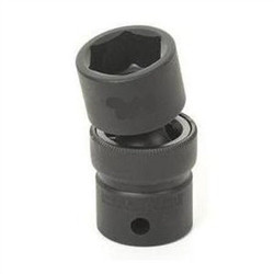 Grey Pneumatic Impact Socket,1/2",1/2"D,Univ 12pt. 2116U