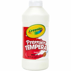 Crayola Premier Tempera Paint - 1 Color(s) - White - 16 oz - 1 Each