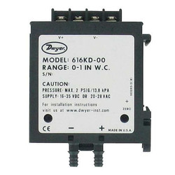 Dwyer Instruments Differential Transmitter, 0 to 3 in wc 616KD-02