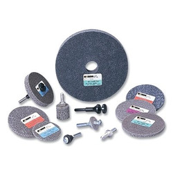 800 Series A/O Unitized Wheel, 2 in dia, 1/4 in Arbor, Medium Grade, 22000 RPM