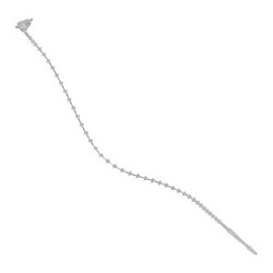 Partners Brand Beaded Security Ties,5",White,PK5000 CTBS5A