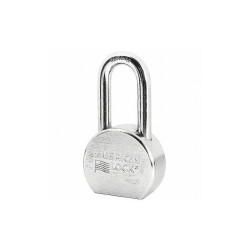 American Lock Keyed Padlock, 15/16 in,Round,Silver A701D
