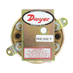 Dwyer Instruments Manual Reset Pressure Switch,2-3/8" D 1900-10-MR