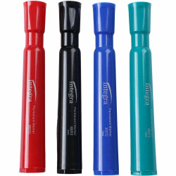 Integra Permanent Chisel Markers - Chisel Marker Point - Assorted Ink - 4 / Set