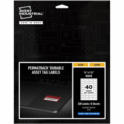 Avery PermaTrack Asset Tag Label 61525