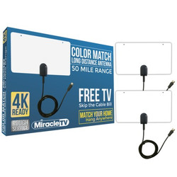 Miracle Tv Color Match Indoor HDTV Antenna w/ ,PK 2 602799
