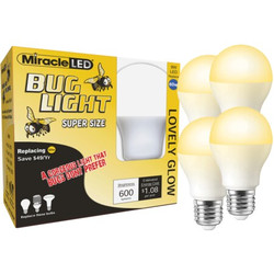 Miracle Led Bug Light Lovely Glow Yellow Amber,PK4 602174