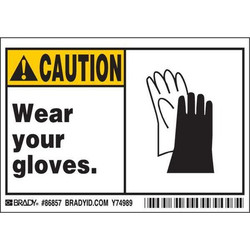 Brady Label,3 1/2 inx5 in,Polyester,PK5 86857