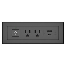 Legrand Plug-In Charger,2.5" H x 7.1" W x 2.1" D RDSZCBK10