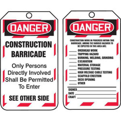 Accuform Sfty Tag,5 3/4in H,3 1/4in W,Plstc ,PK25 TAB102PTP