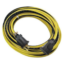 Manufacturer Varies Lock Ext Cord,25ft,12Ga,15A,SJTW,Yel/Blk 52NY24