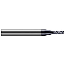 Harvey Tool End Mill,Hard,SS,Ball,4 Fl,.093"D x1.5"L 74393-C3