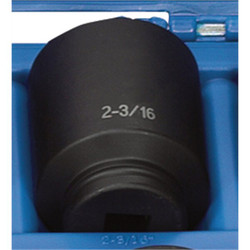 Grey Pneumatic Impact Socket,2-3/16",3/4"D,6pt. D 3070D