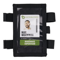Ergodyne Badge ID Holder,Dual Arm Band,Velcro,Blk 3390