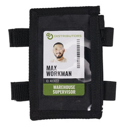 Ergodyne Badge ID Holder,Dual Arm Band,Zipper,Blk 3387