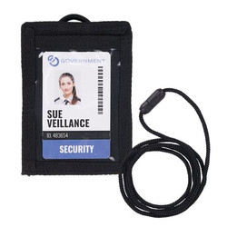 Ergodyne Badge ID Holder,Wallet,Lanyard,Black 3389