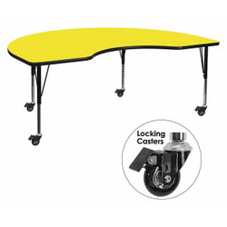 Activity Table,Kidney Shape,Yel,48"x96"