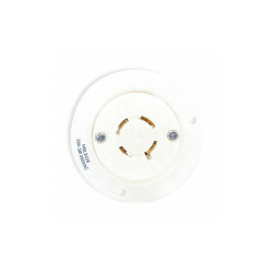 Hubbell Wiring Device-Kellems Flng Lck Recpt,20 A;Wht;Nyl,L14-20R,1Gng HBL2416