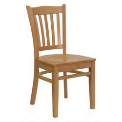 Flash Furniture Dininig Chair,Vrtcl Slat Bck,Naturl Wood XU-DGW0008VRT-NAT-GG