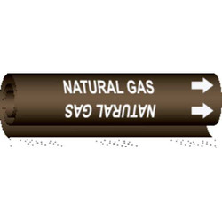 Brady Pipe Marker,Natural Gas,5 in H,8 in W 5841-O