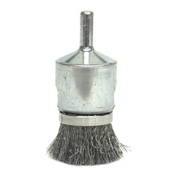 Banded Crimped Wire End Brushes, Steel, 20,000 rpm, 3/4" x 0.0104" Pack of 10