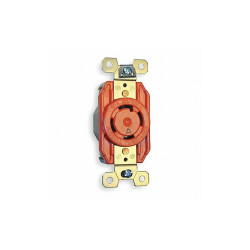Hubbell Wiring Device-Kellems Lck Recept,30 A;Org;Nylon,L14-30R,1Gng IG2710
