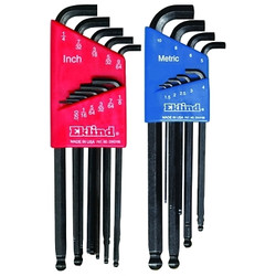 Ball-Hex-L™ Stubby Key Set, Hex Ball Tip, Inch/Metric