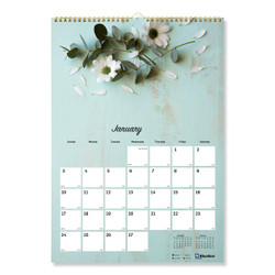 Brownline Month/Page Twin Wirebound Wall Calenda C173122
