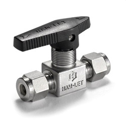 Ham-Let Manual 2-Way Ball Valve,Let-Lok,SS H-800S-SS-L-6MM