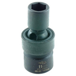 K-Tool International Standard Swvel Impact Socket,3/8"Dr,11mm KTI-37511