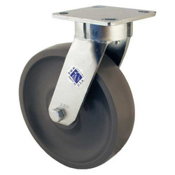 Rwm Plate Caster,Swivel,Elastomer,7 1/2"H 65-GTB-0620-S