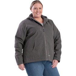 Berne Women's XL Titanium Heathered Duck Hooded Jacket WHJ65TNMR480