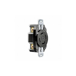 Hubbell Wiring Device-Kellems Lck Recept,30 A;Blk;Nylon,NoNEMA,1Gng HBL3430